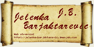 Jelenka Barjaktarević vizit kartica